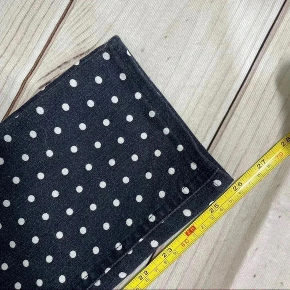 Girls Justice White Polka Dot Blue Jeans Sz 16 1/2 - Picture 13 of 15